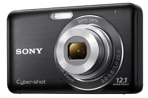 Sony DSC-W310B Digitalkamera (12 Megapixel, 28mm Weitwinkelobjektiv mit 4fach optischem Zoom, 6,9 cm (2,7 Zoll) LC-Display) schwarz