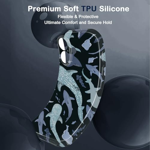 Amzfield Compatible with iPhone 17 Case, Cute Whale&Shark Aesthetic for Women Girls Chic Soft TPU Protective Shockproof Case for iPhone 17, Whale&Shark by Amzfield - Used condition - Image 2