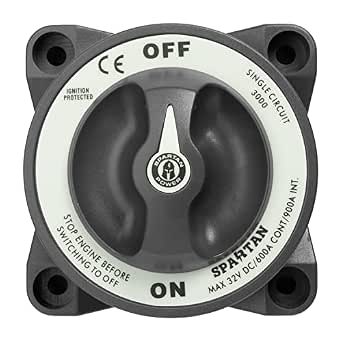 Spartan Power 600A Heavy Duty On/Off Battery Switch Single Circuit