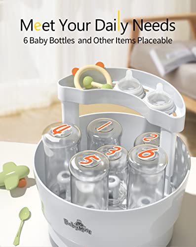 Baby Bottle Sterilizer, Electric Steam Bottle Sanitizer Clean Baby Supplys Like Pacifiers, Nipples, Teethers, Toys&Breast Pump Accessories With One Button Control, Bpa-Free #TOP3
