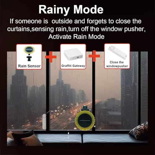 Sensor de lluvia inteligente contra humedades con panel solar exterior pack 2 8
