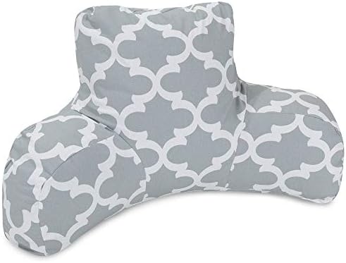 Majestic Home Goods Trellis Reading Pillow, Gray