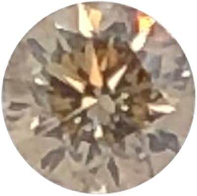 Instagem GIA Certified Natural Fancy Light Brown 1pc Loose Diamond - 0.48 Cts - 4.81-4.87x3.20 mm I1 Clarity Round Brilliant