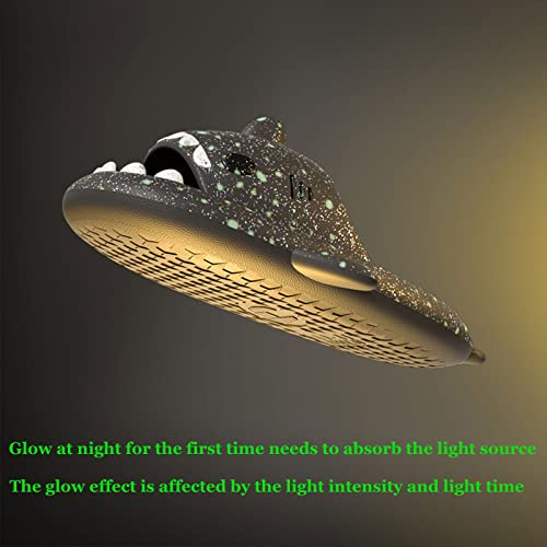Miahhy Galaxy Shark Slides, Cloud Shark Slides EVA Open Toe Slide Anti-Slip Quick Dry Beach Sandals Slippers with Cushioned Thick Sole4