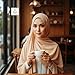 Elmhurst Co. Magnetic Hijab Chiffon No Pin Women Islamic Prayer Scarf Built-in Undercap Lightweight Modest Fashion (1, Light Peach)