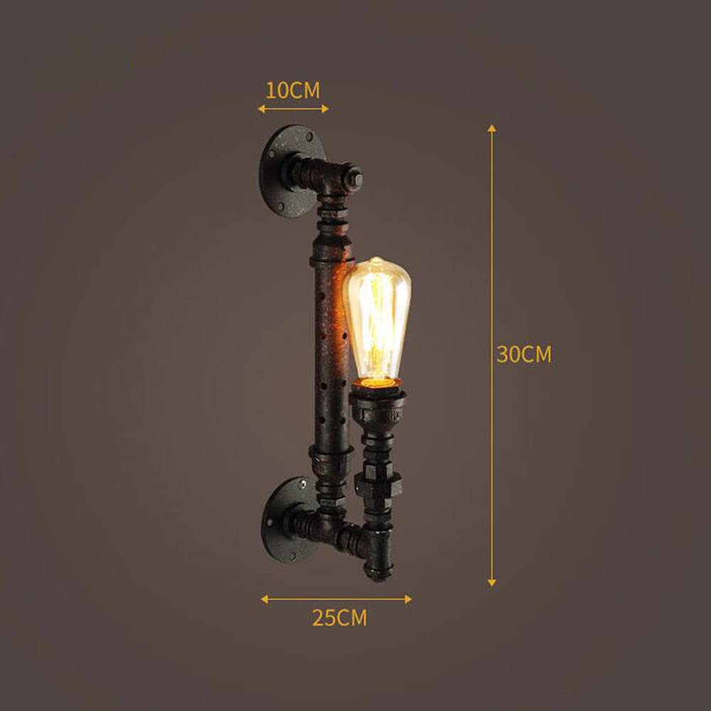 Klassieke Wandlamp, Koper Armatuur met Glas