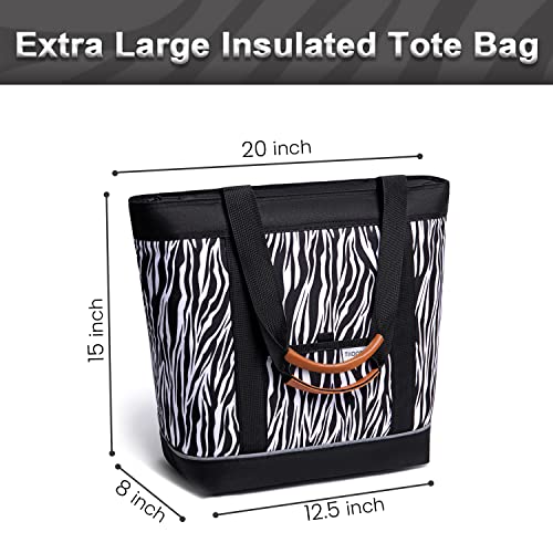 Tiiocti Large Cooler Bags Insulated Leak Proof Reusable Grocery Tote Bags Lunch Bag Women Breastmilk Storage Keep Food And Drink Cold Or Hot And Fresh Apply To Delivery Travel Beach Bag Picnic Cooler #TOP5