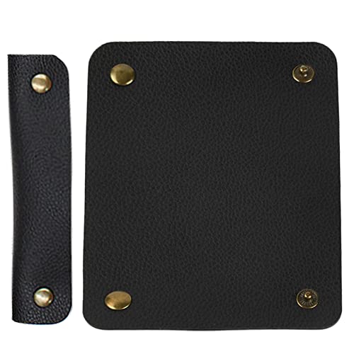 GORGECRAFT 2PCS Purse Handle Cover Wraps Black Wallet Leather Handle Protector Strap Covers for Handbags Craft Strap Making Supplies