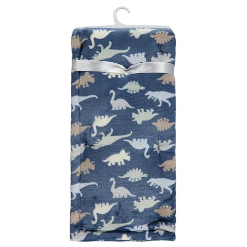 Image of 2-Ply Infant Blanket - Soft Fleece with Polyfill for Extra Fluffiness - Cozy and Warm Baby Blanket for Boys and Girls, 30x40 Inches - Dinosaur, Butterfly, Alphabet, Elephant, Bear Prints