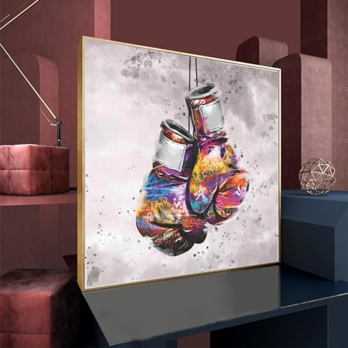 Impression sur toile graffitis de boxe KEBIA 40x40cm décoration sans cadre