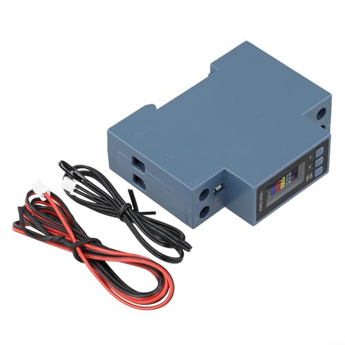 Image of Qualoramall KWS-303L Din Rail AC Power Meter with RS485 Digital Energy Monitor for Voltage Current Power Factor Frequency Temperature 0-40A 85-290V Single Phase TFT Display