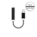 iPhone 7 Earphone Adapter,Kupx High Digital Fidelity Braided 8pin Lightning to 3.5mm Headphone Female Aux Jack Audio Earphone Adapter Converter for iPhone 7 7Plus 6 6s se 5 5s iPad Mini Pro Air Black