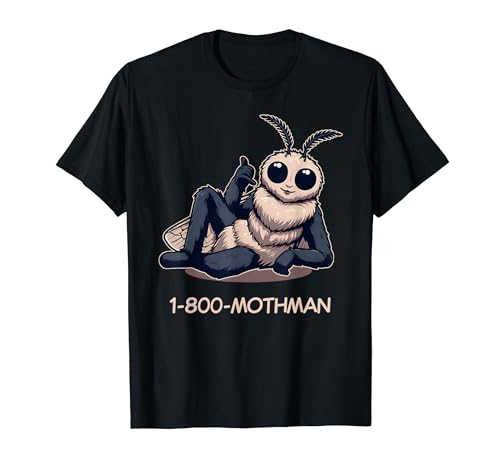Cryptid Mothman Funny Call Me Hand Gesto Anime Mothman Camiseta