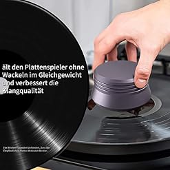 Brollitest Stabilisateur de platine vinyle, poids 450 g, diamètre jusqu’à 7 mm, en aluminium, poids vinyle, stabilisateur de disque pour platines LP Turntables (gris pomme) - Les Beatles, Paul McCartney, John Lennon, RIngo Starr, George Harrison Brollitest Stabilisateur de platine vinyle, poids 450 g, diamètre jusqu'à 7 mm, en aluminium, poids vinyle, stabilisateur de disque pour platines LP Turntables (gris pomme) – Image 4
