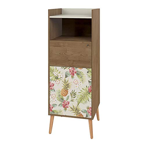 Cristaleira 2 Portas e Pé Palito natural Style Buriti/Off-White