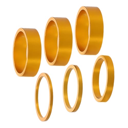 BESTonZON Threadless Bike Stem Spacers 6pcs Set 10/5/3/2mm Aluminum Alloy Handlebar Spacer