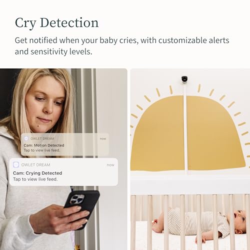 Owlet Cam 2 - Smart Baby Monitor Camera - Stream Secure HD Video and Audio with Night Vision, 4X Zoom, Wide Angle View and Sound, Motion and Cry Notifications - Bedtime Blue by Owlet - Image 5
