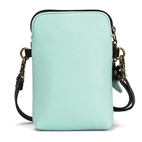 Image of CHALA Ocean Collection Cell Phone Crossbody Purse-Women PU Leather /Canvas Multicolor Handbag with Adjustable Strap