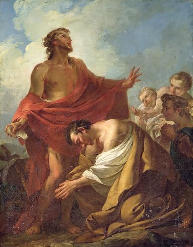 Cuadro San Juan Bautista Jean Baptiste Marie Pierre lienzo 60x90cm para cubrir paredes vacias