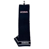 NCAA UConn Huskies Navy Blue Embroidered Team Logo Tri-Fold Towel