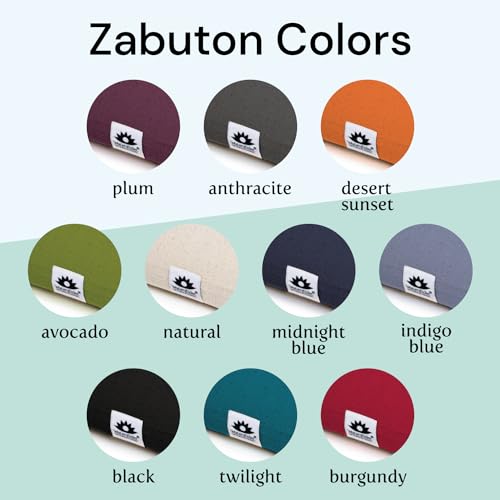 Waterglider International Zabuton, Eclipse line, Buckwheat Filled Meditation Cushion, 23" x 23" Burgundy by Waterglider International - Image 7