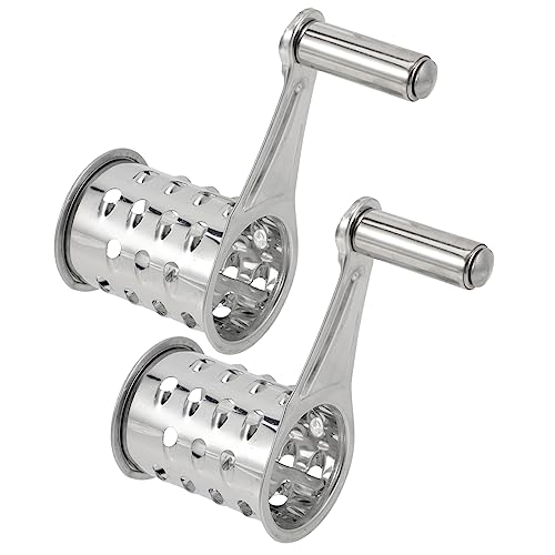 OUNONA 2pcs Cheese Grater Manual Handheld Shredder Efficient Rotary Grater for Quick Cheese Preparation Kitchen Essential for Home Chefs