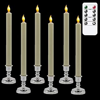 Wondise Remote Flameless Window Taper Candles with Timer and Suction Cups, Battery Operated