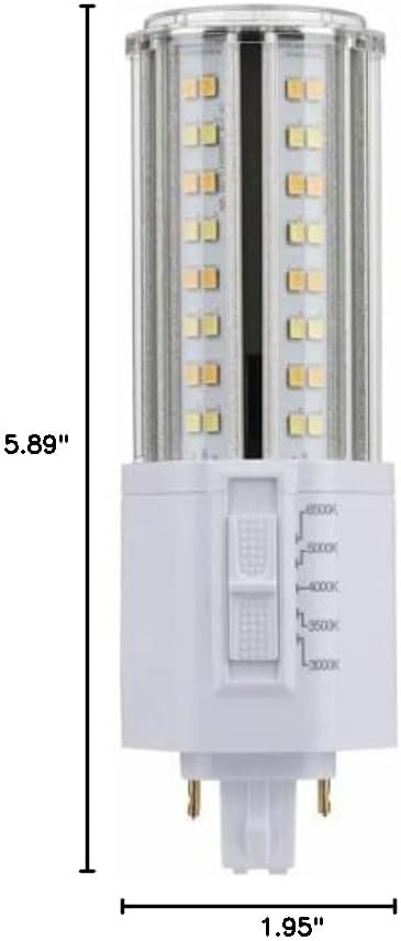 Satco S21413 ColorQuick - 14W PL CCT Selectable LED Replacement Lamp in Style-5.89 Inches Length and 1.95 Inches Wide