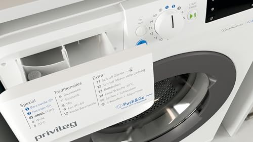Privileg PWFV X 953 AA Waschmaschine-Frontlader/9 kg/Water Balance Plus/Dynamic Inverter-Motor/Mehrfachwasserschutz+/ Kurz 45’/ Express 30’/ Antiflecken-Option