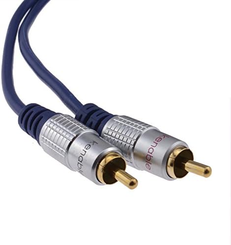 kenable Pure OFC HQ 2 x RCA Phono Extension Plug to Socket Audio Cable Gold 2m [2 metres]
