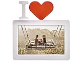 Incluye 1 unidad Portafotos 9x13cm Love Pvc Blanco 18x17,5cm