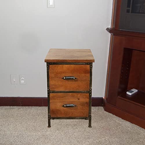 2-Drawer Vertical Filing Cabinet Brown Modern Contemporary Wood #TOP28