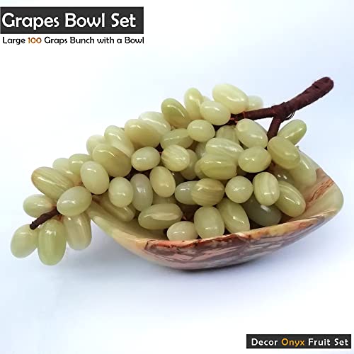 Marble Grapes, Onyx Marble Fruit By Vintgold, Handmade Marble Grapes, Artificial Grapes, Handcrafted Decoration, Decorative Fruits, Decorative Item For Home #TOP2