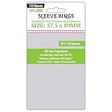 Sleeve Kings Standard Card Sleeves – 110 Count, Clear 60 Micron Thickness, Medium Size (57.5 x 89 mm), Compatible with Wingspan & More – SKU: SKS-8808