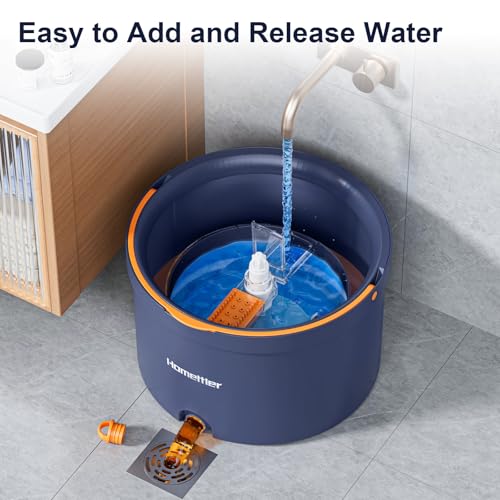 CIOXSOIO Wischmopp Set mit Eimer, 2-in-1 Bodenwischer & Fensterwischer 132cm - 2 Kammer System zur Trennung von Schmutz und Frischwasser mit 4 Mikrofaser Wischpads, für Fenster Bodenreinigung