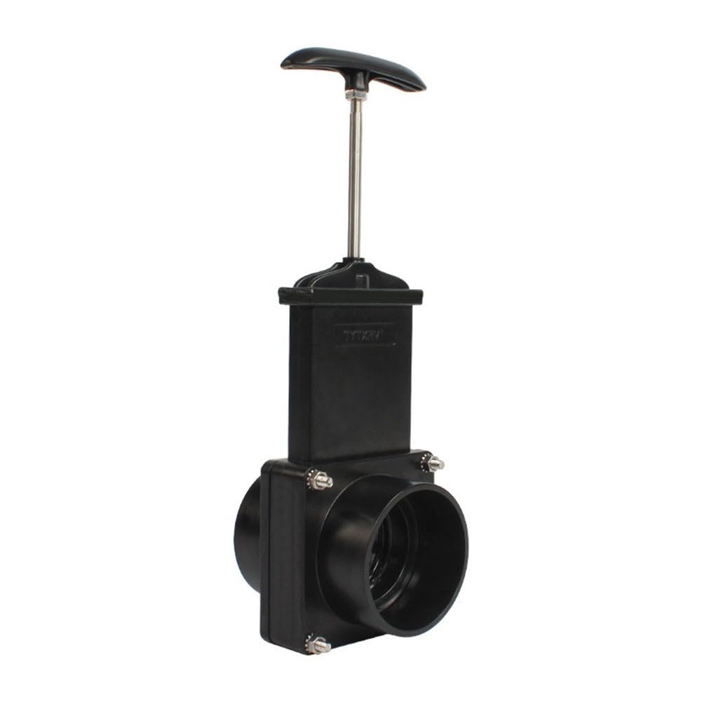 FUBESK Válvula de drenaje para caravana de 50 mm para plástico de paso completo, válvula de descarga de tanque con sellos Santoprene, piezas de modificación de remolque, cámper