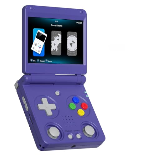RG34XXSP Retro Handheld Game Console RG34XX SP Retro Gaming Console with 64G Preloaded 5000+ Games,3300 mAh Battey, Portable Pocket Arcade Support 30+ Simulators 5G WiFi Bluetooth HD Indigo