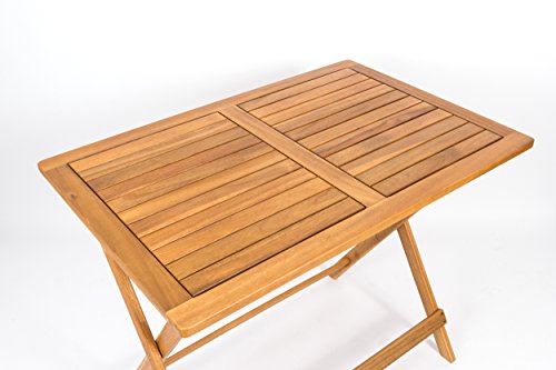SAM Akazien-Holz Massiv Gartentisch 80x60 cm, für Ihren Balkon, Terrasse oder Garten – Bild 5