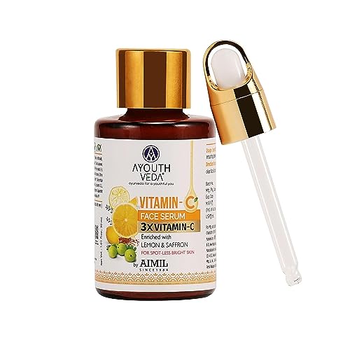 Glamzy Vitamin-C Face Serum Enriched With Lemon & Saffron For Spot Less & Blemish Free Skin 30ml