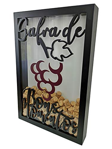 Co2Beer Quadro Porta Rolhas de Vinho Safra de Bons Momentos