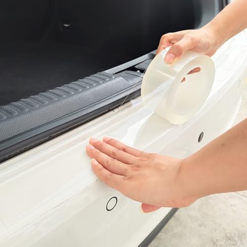Car Door Edge Guard Door Sill Protector Transparent 4 in 16.5 Ft Automotive Anti-Collision Strip for Car Door Edge Front and Rear Bumper Door Sill Protector Fits for Most Car