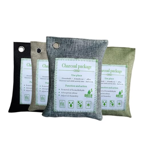 Cabilock Bolsa Purificadora De Aire Carbon Activado Bolsas De Ambientador Bolsa De Carbón De Bambú Grey De Madera