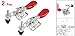 uxcell - a11120300ux0063 Pair 27Kg 60 Lbs Holding Capacity Metal Horizontal Toggle Clamps