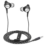 Wired 3.5MM Jack Durable Earphones Earbuds w Microphone and Volume Control, Deep Bass Clear Sound Noise Isolating in Ear Headphones, Compatible with HTC Desire 20+ Tuned by AKG