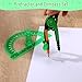 Zonon Student Protractor and Compass Set, Student Geometry Math Set Drawing Compass and 180 Degree 6 Inch Protractor with Swing Arm for Drawing Measuring School Office(Green)