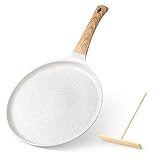 Zalnuuk Crepe Pan, 11 Inch Dosa Pan with Spreader, Nonstick Dosa Tawa for All Stove, Tortilla Pan wi