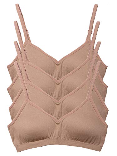 Image of Kalon Women's 4 Pack Demi Padded Bralette Wireless Comfortable Bra
