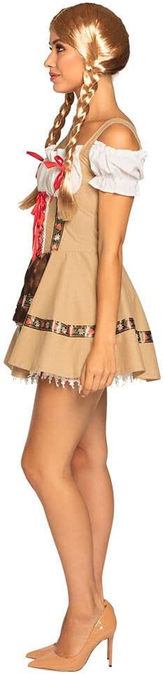 Boland 8236809 23428 Tyrolean Girl Costume for Adults, Brown/White, M (40/42), 83519, 40/42
