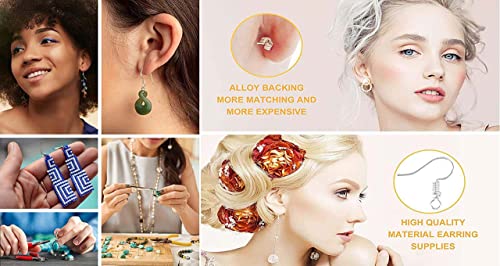 Image of DIY Crafts 25 Gram Silver Earring Hooks for Jewelry Making Kit - Mix for Making Earrings (25 Gram, Silver)