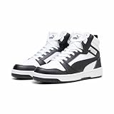 PUMA Rebound V6 Adidasy Uniseks,PUMA WHITE-PUMA BLACK-SHADOW GRAY-PUMA WHITE,42 EU